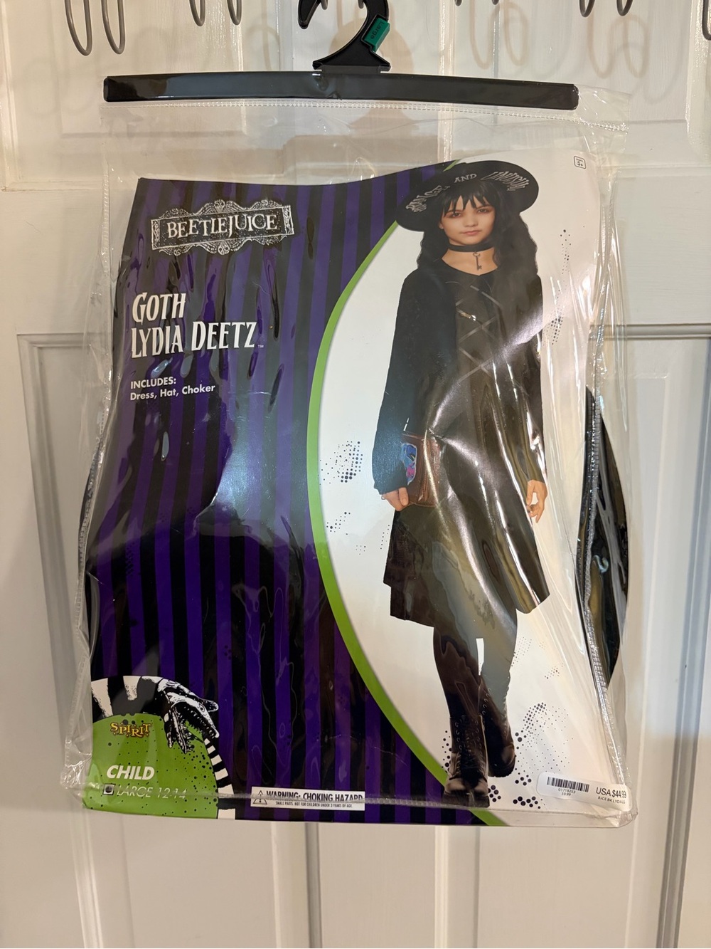 Goth Lydia Deetz Kids Costume - Black